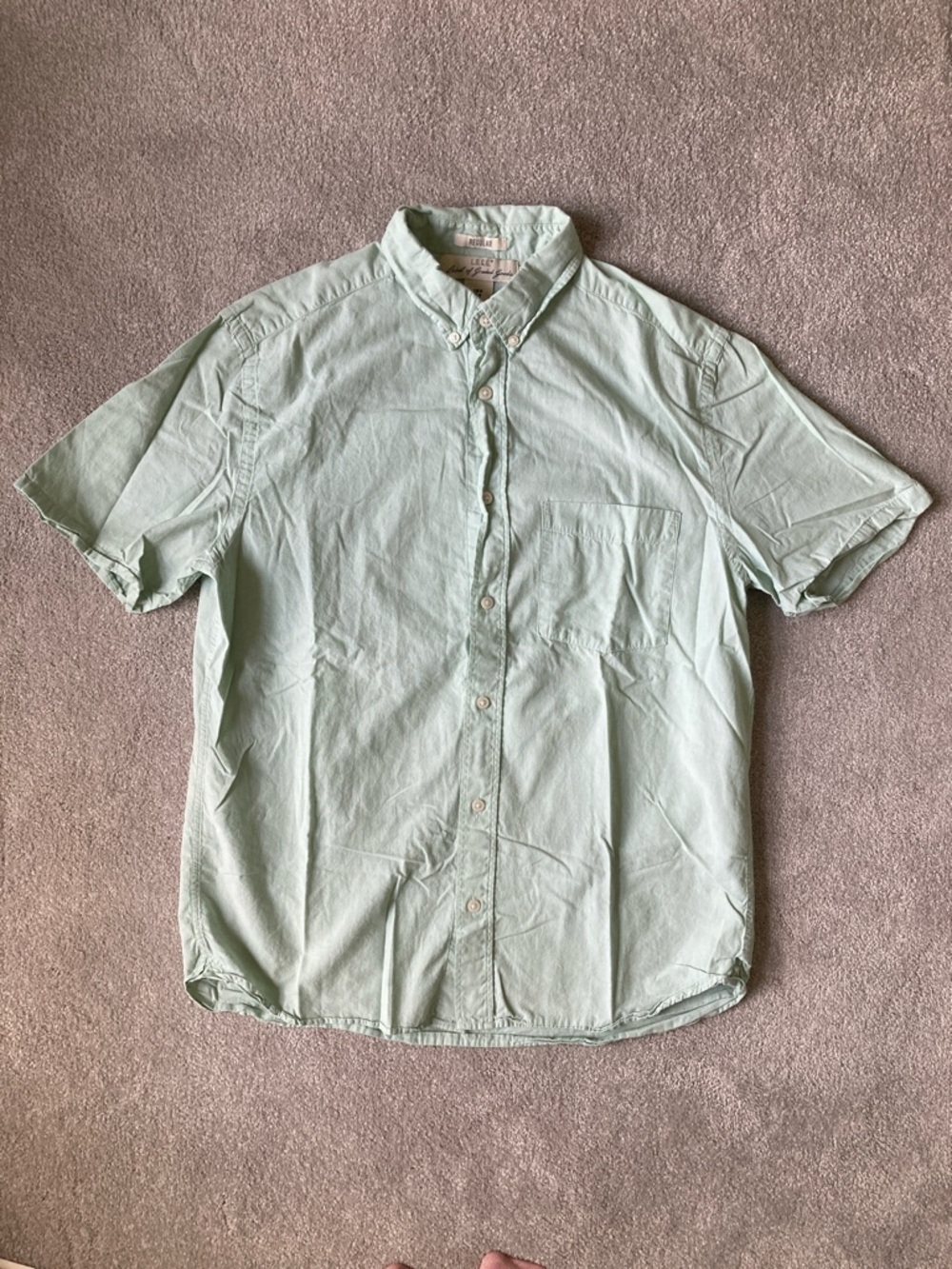 4/$10 - H&M Mint Green Men’s Short-Sleeve Button Down Shirt